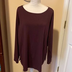 Women's Long Sleeve Top - Deep Purple